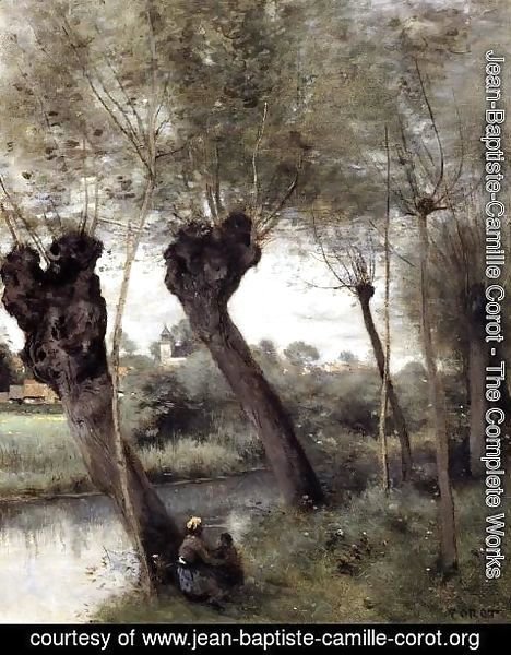 Jean-Baptiste-Camille Corot - Saint-Nicholas-les-Arras; Willows on the Banks of the Scarpe