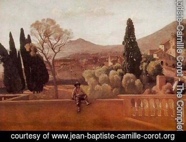 Jean-Baptiste-Camille Corot - Gardens of the Villa d'Este at Tivoli