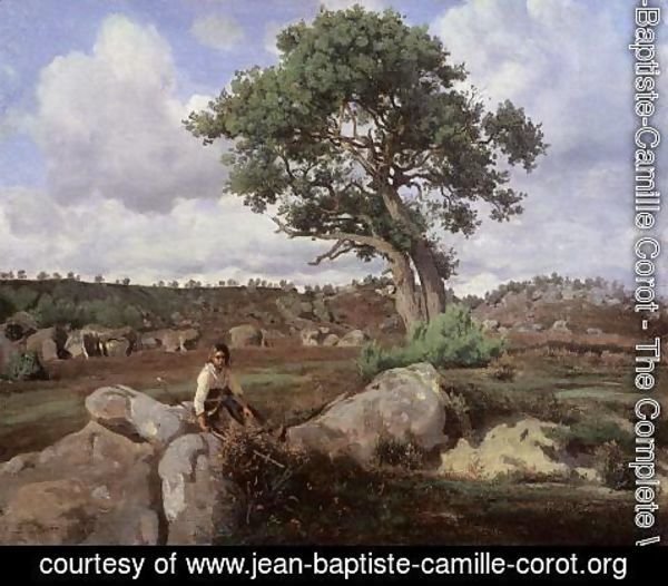 Jean-Baptiste-Camille Corot - Fontainebleau, 'The Raging One'