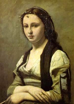 Jean-Baptiste-Camille Corot - Woman with a Pearl