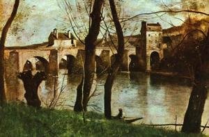 Jean-Baptiste-Camille Corot - The Bridge at Mantes