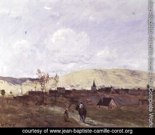 Cavalier in sight of a Village, 1872