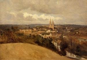 Jean-Baptiste-Camille Corot - General View of the Town of Saint-Lo, c.1833