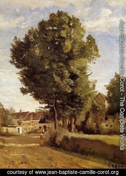 Jean-Baptiste-Camille Corot - Outskirts of a village near Beauvais, c.1850