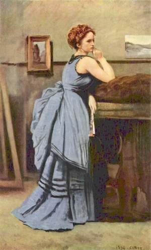 Jean-Baptiste-Camille Corot - The Woman in Blue, 1874