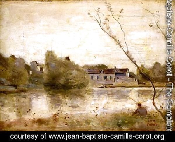 Jean-Baptiste-Camille Corot - The Pond from the Villa d'Avray, 1865