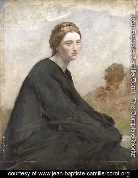 Jean-Baptiste-Camille Corot - The brooding girl, c.1857