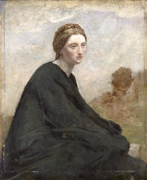 Jean-Baptiste-Camille Corot - The brooding girl, c.1857