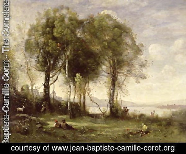 Jean-Baptiste-Camille Corot - The Goatherds of Castel Gandolfo, 1866
