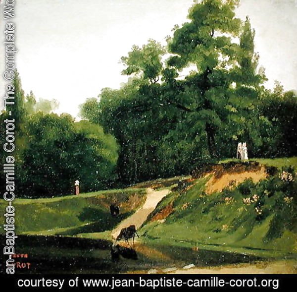 Jean-Baptiste-Camille Corot - Villa d'Avray - Banks of the Stream near the Corot Property