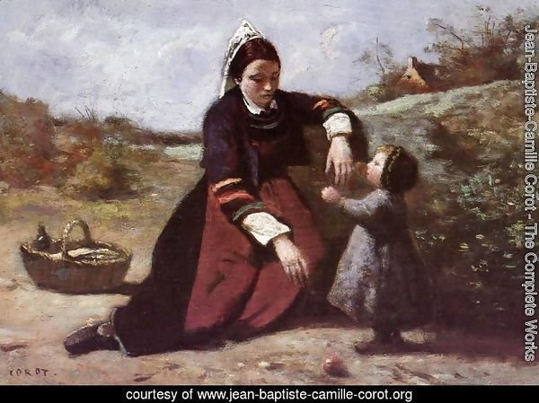 Breton Woman and her Little Girl, 1855-65