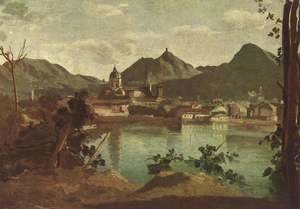 Jean-Baptiste-Camille Corot - The Town and Lake Como, 1834