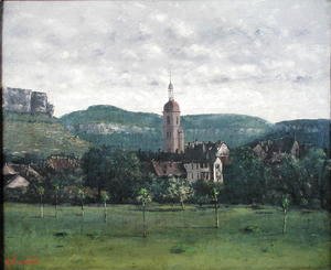 Jean-Baptiste-Camille Corot - Landscape with Church
