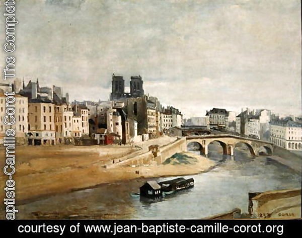 Jean-Baptiste-Camille Corot - The Seine and the Quai des Orfevres, 1835