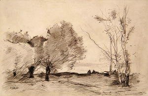 Jean-Baptiste-Camille Corot - Landscape, 1860-68