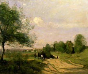Jean-Baptiste-Camille Corot - The Wagon, Souvenir of Saintry, 1874