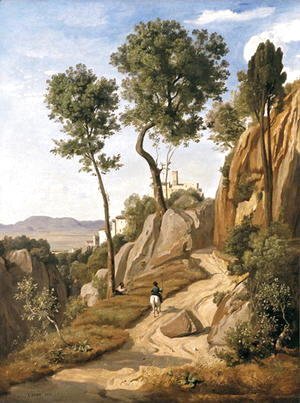 Jean-Baptiste-Camille Corot - View of Volterra, 1838