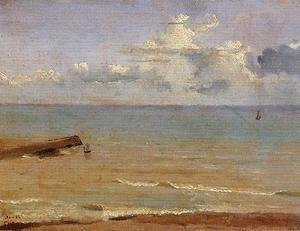 Jean-Baptiste-Camille Corot - Dieppe - End of a Pier and the Sea