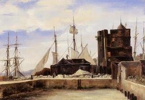 Jean-Baptiste-Camille Corot - Honfleur - The Old Wharf