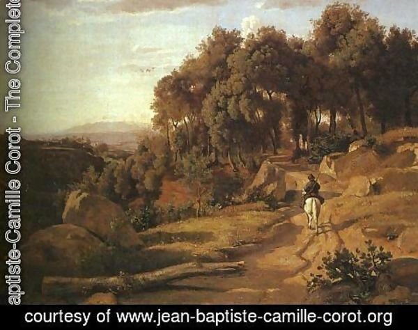 Jean-Baptiste-Camille Corot - A View near Colterra