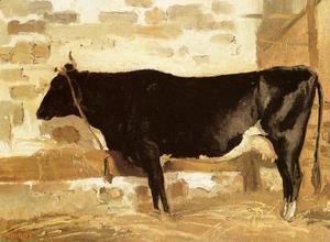 Jean-Baptiste-Camille Corot - Cow in a Stable