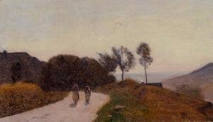 Jean-Baptiste-Camille Corot - A Road in the Countryside, Near Lake Leman