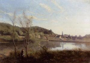 Jean-Baptiste-Camille Corot - Ville d'Avray, the Large Pond and Villas