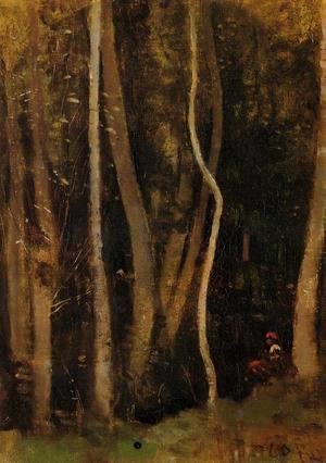 Jean-Baptiste-Camille Corot - Figures in a Forest
