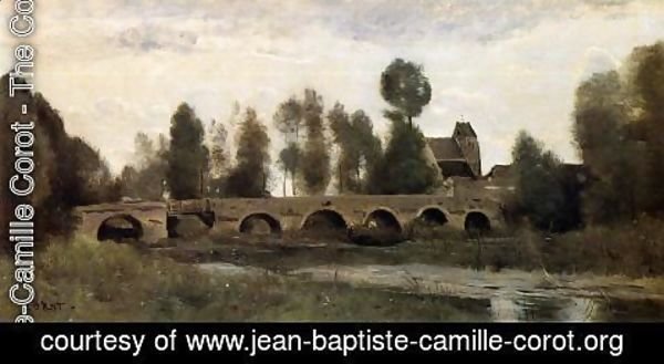 Jean-Baptiste-Camille Corot - The Bridge at Grez-sur-Loing