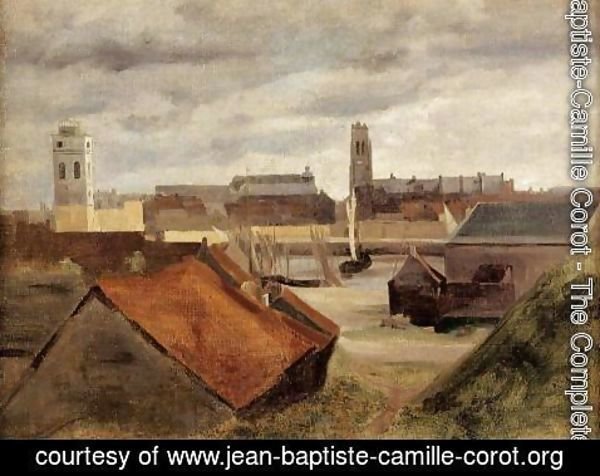 Jean-Baptiste-Camille Corot - Dunkirk, the Fishing Docks