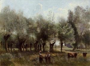Jean-Baptiste-Camille Corot - Women in a Field of Willows