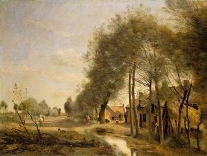 Jean-Baptiste-Camille Corot - The Sin-le-Noble Road near Douai