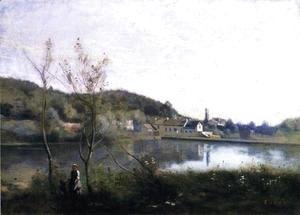 Jean-Baptiste-Camille Corot - Ville d'Avray - The Large Pond and the Villas