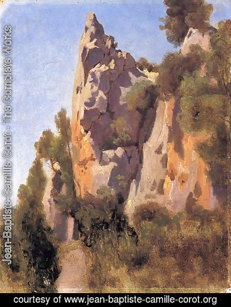 Jean-Baptiste-Camille Corot - Rocks at Civita Castellana I