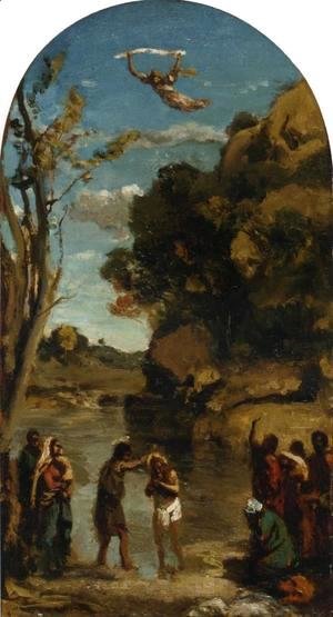 Jean-Baptiste-Camille Corot - The Baptism of Christ (study)