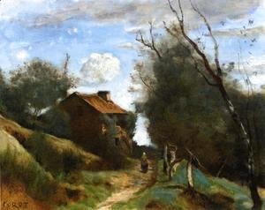 Jean-Baptiste-Camille Corot - Path Towards a House in the Countryside