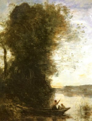 Jean-Baptiste-Camille Corot - Landscape with a Lake