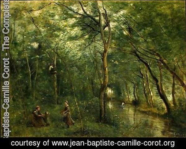 Jean-Baptiste-Camille Corot - The Eel Gatherers