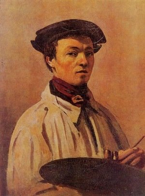 Jean-Baptiste-Camille Corot - Self Portrait with Palette