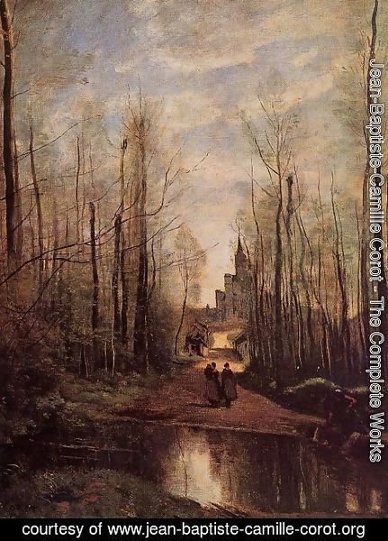 Jean-Baptiste-Camille Corot - The Church of Marissel