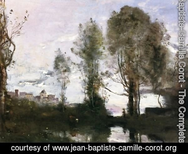 Jean-Baptiste-Camille Corot - Edge of a Lake (also known as Souvenir of Italy)