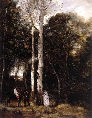 Jean-Baptiste-Camille Corot - Promenade in the Parc des Lions at Port-Marly