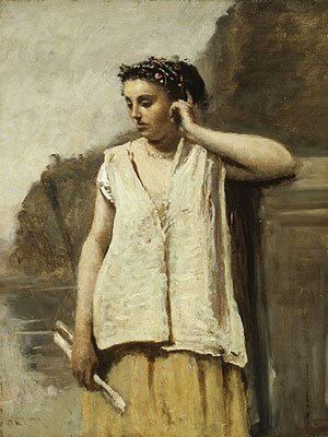 Jean-Baptiste-Camille Corot - The Muse History ca 1865