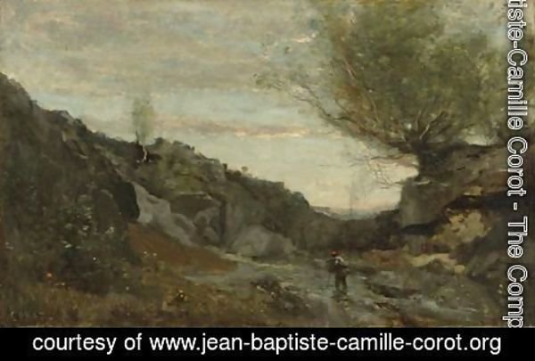 Jean-Baptiste-Camille Corot - Un Torrent Des Abruzzes