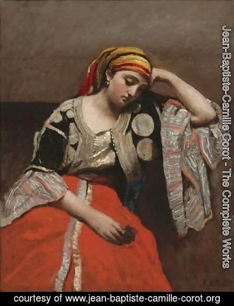Jean-Baptiste-Camille Corot - Juive D'Alger (L'Italienne)