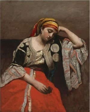 Jean-Baptiste-Camille Corot - Juive D'Alger (L'Italienne)