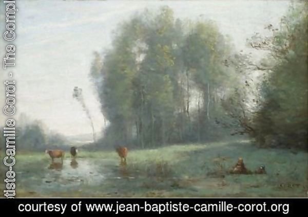 Jean-Baptiste-Camille Corot - La Mare Aux Vaches