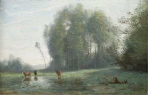 Jean-Baptiste-Camille Corot - La Mare Aux Vaches