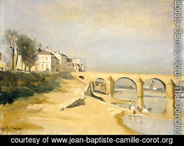Jean-Baptiste-Camille Corot - Bridge on the Saone River at Macon