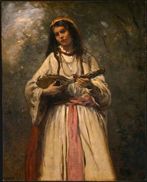 Jean-Baptiste-Camille Corot - Gypsy Girl with Mandolin